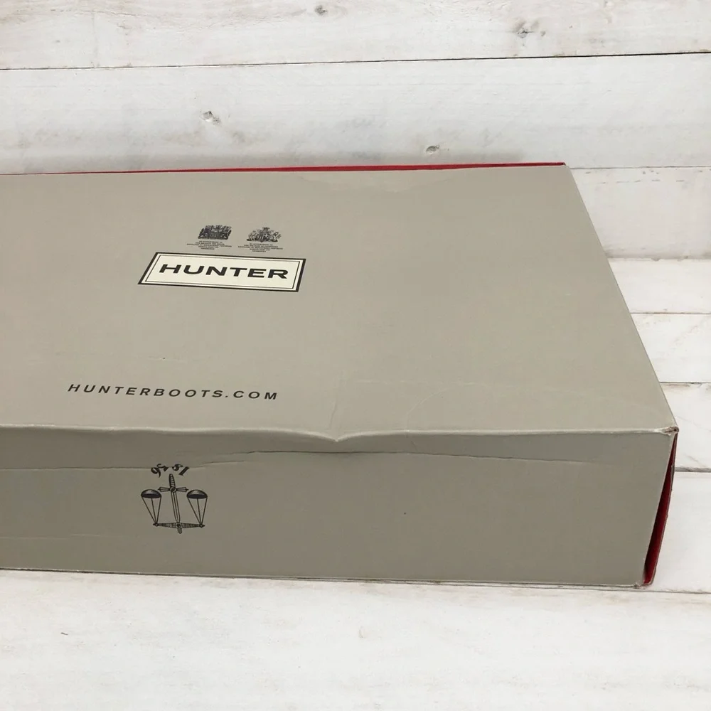Hunter Navy Gloss Original Tall Rain Boots • Women's Sz 9 • NIB